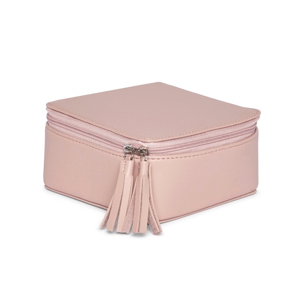 NWT Brouk & Co. Eva Travel Jewelry Case, vegan leather, pink -never opened - Picture 2 of 6